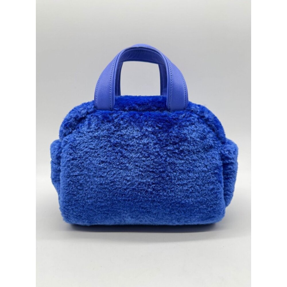 KATE SPADE NY Apres Chic faux-fur shearling small satchel crossbody bag -BLUE - Picture 7 of 16